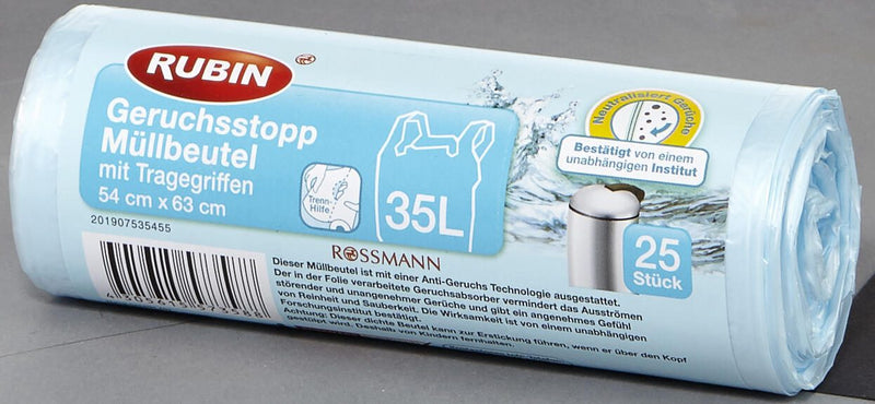RUBIN Müllbeutel 35,0 l hellblau
