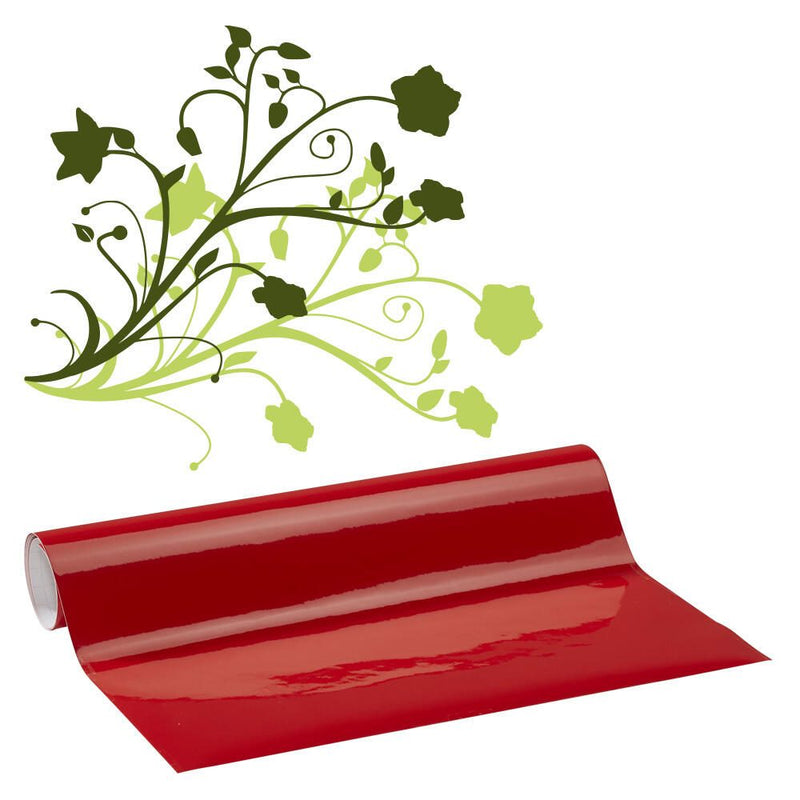 plottiX Vinylfolie permanent 31.5 cm x 1 m rot
