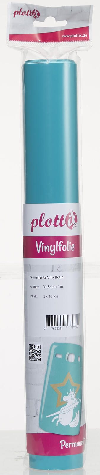 plottiX Vinylfolie permanent 31.5 cm x 1 m türkis