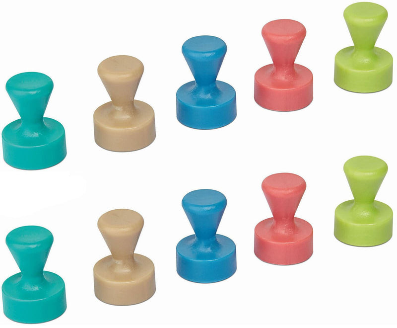 MAUL Kegelmagnete Ø 1,2 x 1,6 je 2x türkis, braun, blau, rot, grün