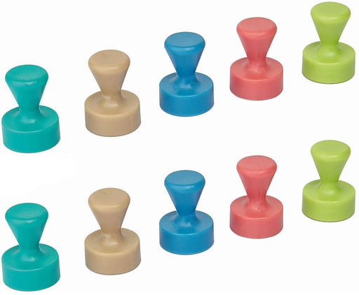 MAUL Kegelmagnete Ø 1,2 x 1,6 je 2x türkis, braun, blau, rot, grün