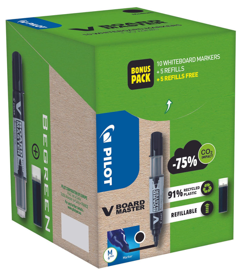 PILOT V Board Master Whiteboard-Marker-Set 2.0 - 5.0 mm Schwarz
