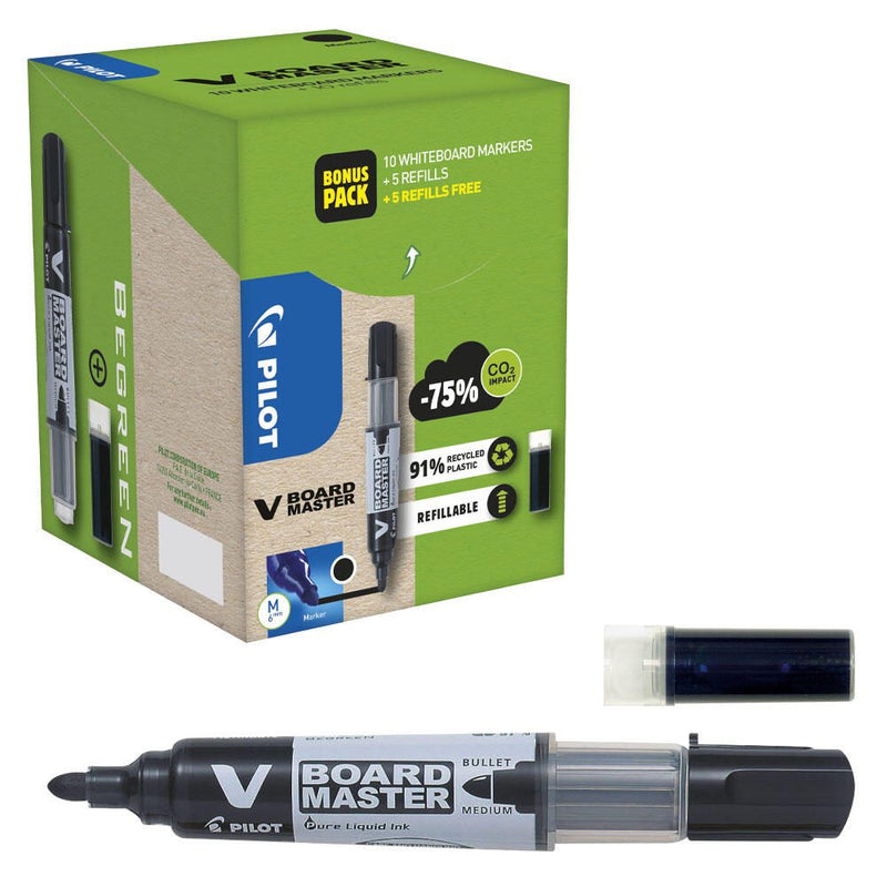 PILOT V Board Master Whiteboard-Marker-Set 2.0 - 5.0 mm Schwarz