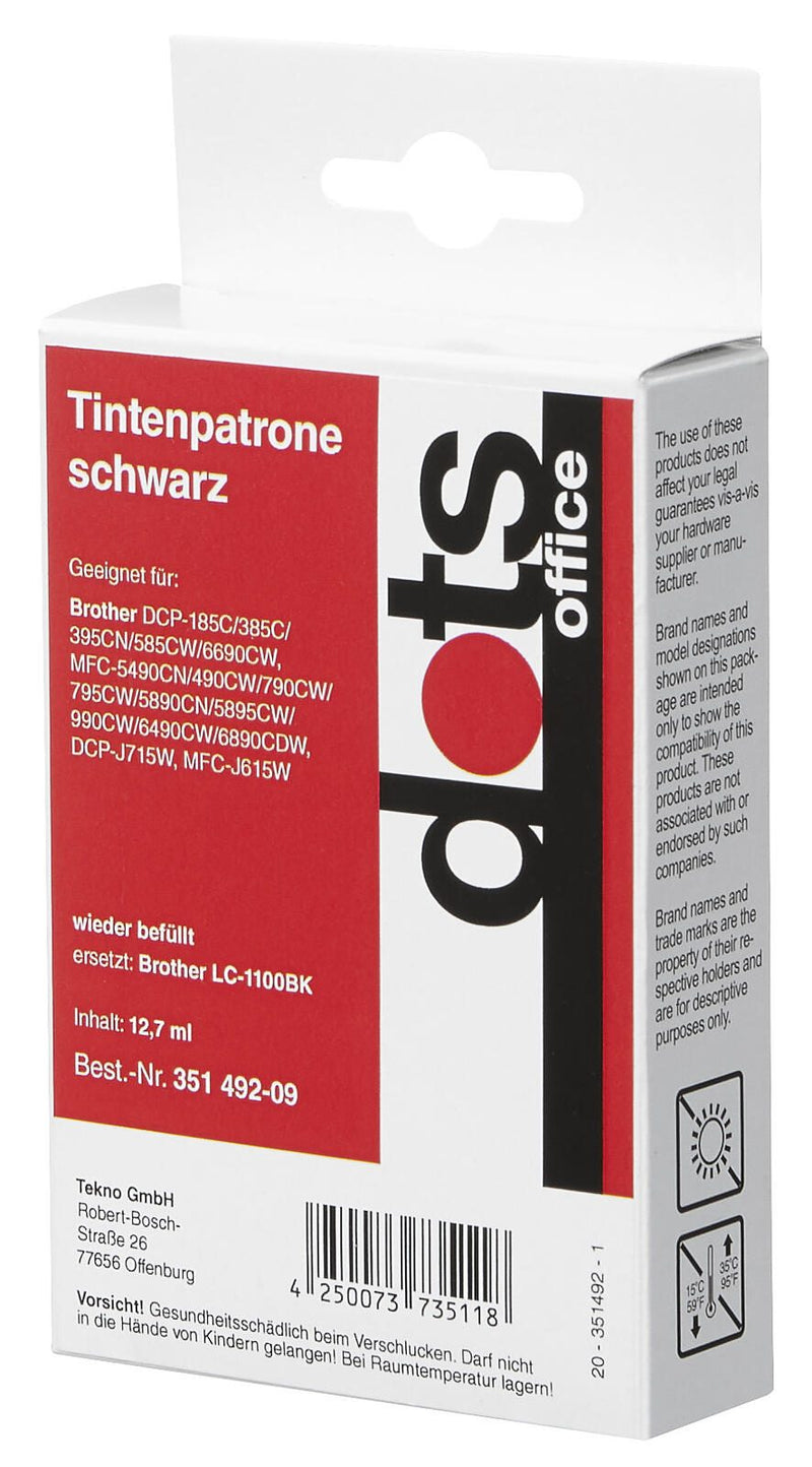 dots Druckerpatrone kompatibel zu brother LC-1100BK schwarz