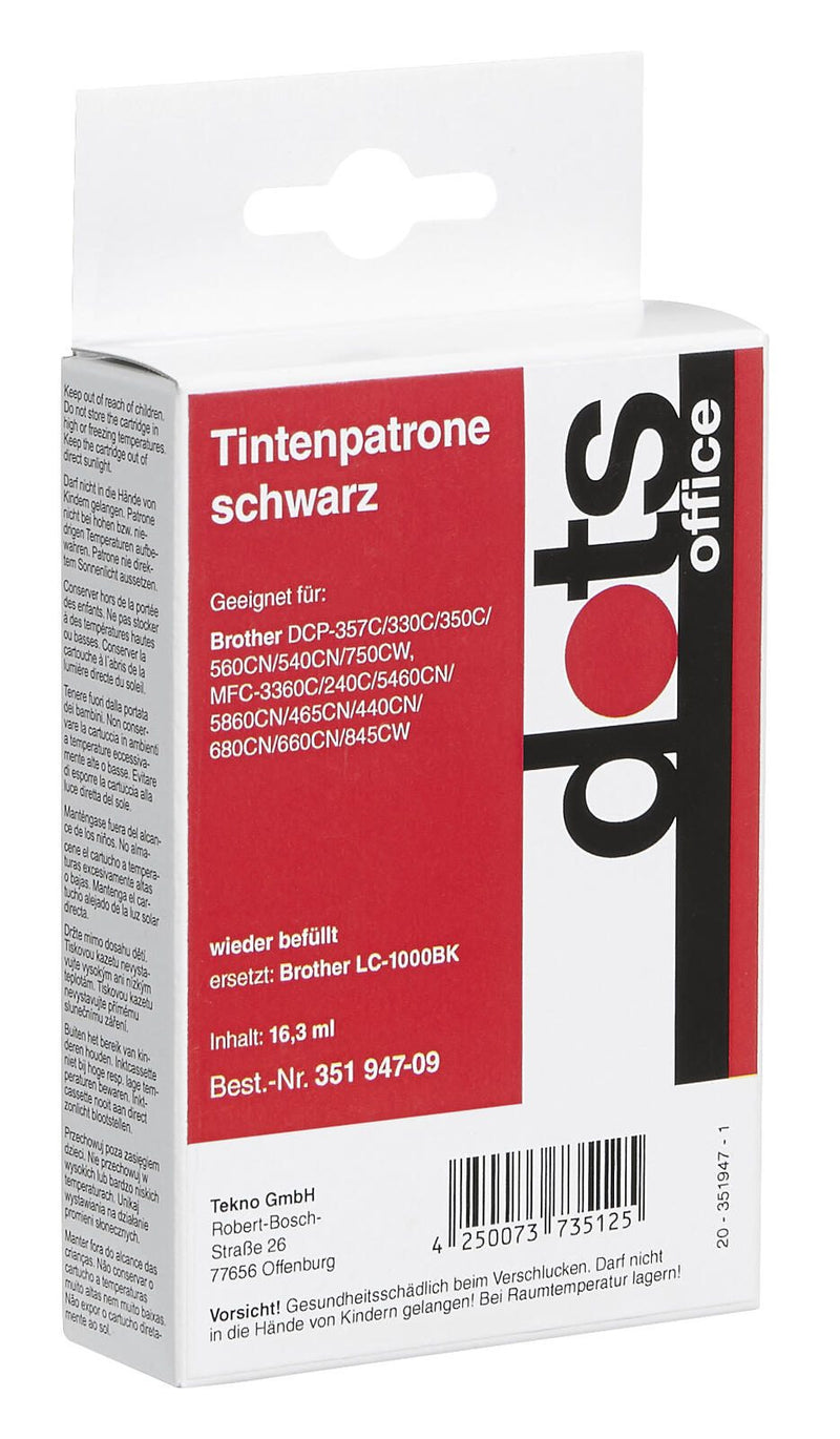 dots Druckerpatrone kompatibel zu brother LC-1000BK schwarz