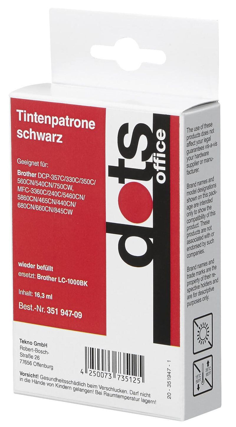 dots Druckerpatrone kompatibel zu brother LC-1000BK schwarz