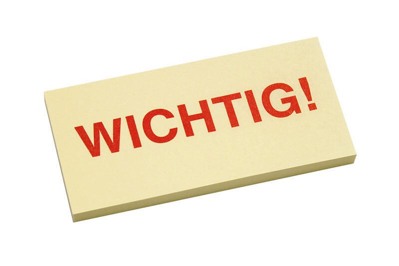 inFO WICHTIG! Haftmarker 3,5 x 7,0 cm