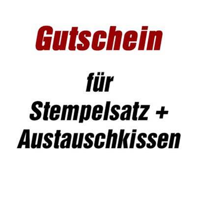 trodat Gutschein für Stempelplatte + Austauschkissen für 4915 mit Logo