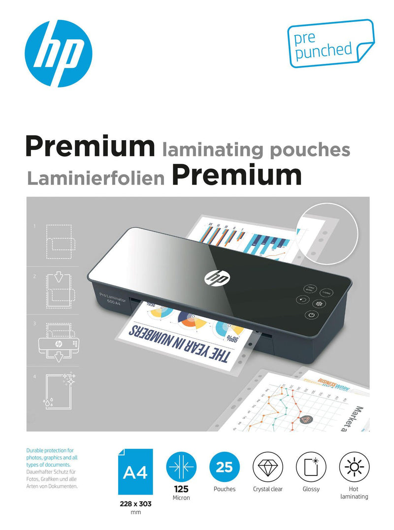 HP Laminierfolien glänzend 125 mikron A4