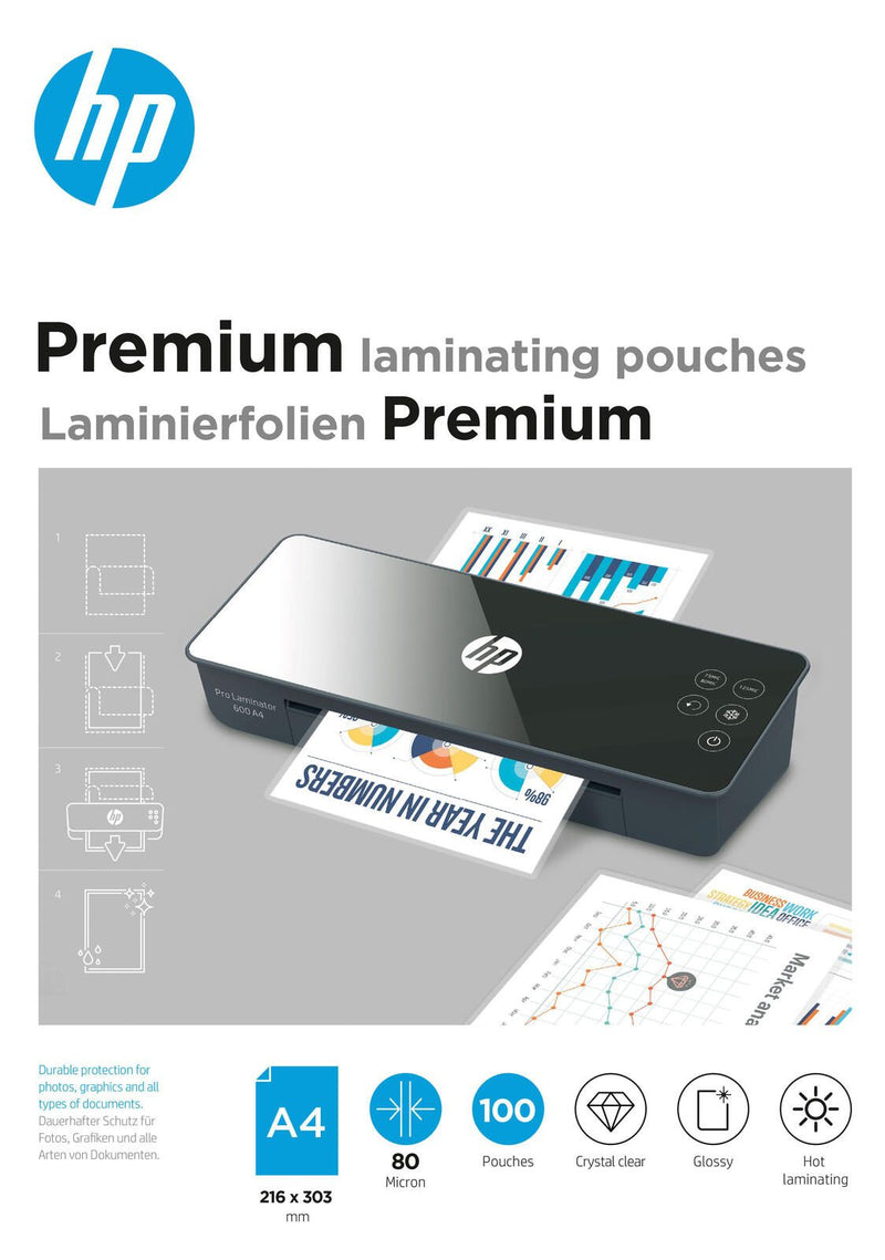 HP Laminierfolien glänzend 80 mikron A4
