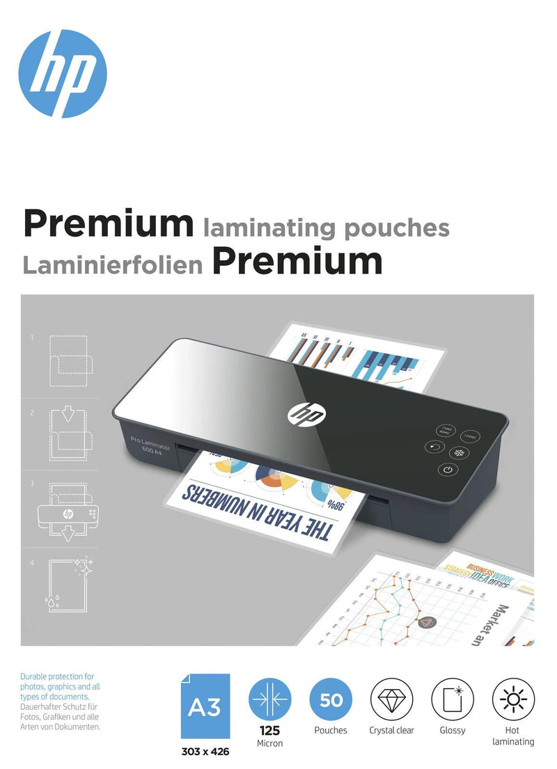 HP Laminierfolien glänzend 125 mikron A3