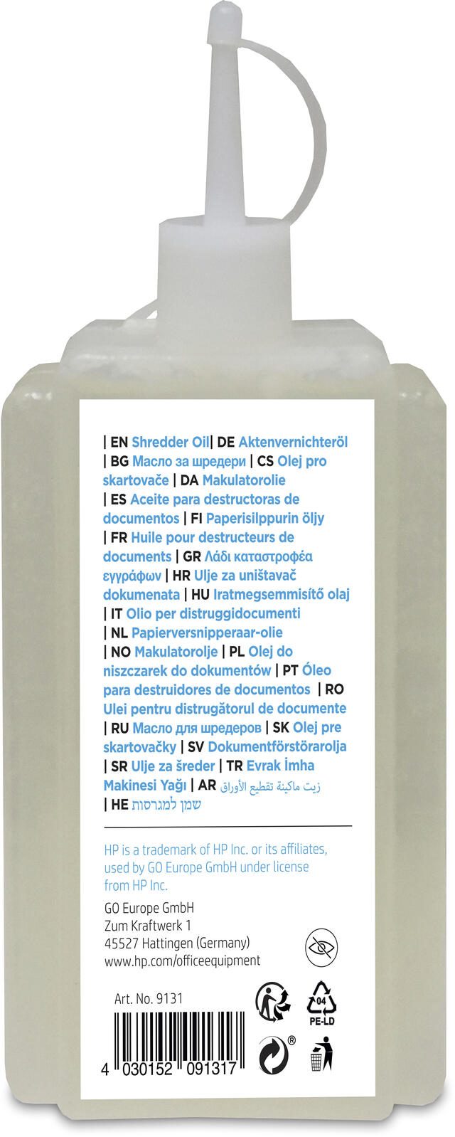 HP Aktenvernichter-Öl 120 ml