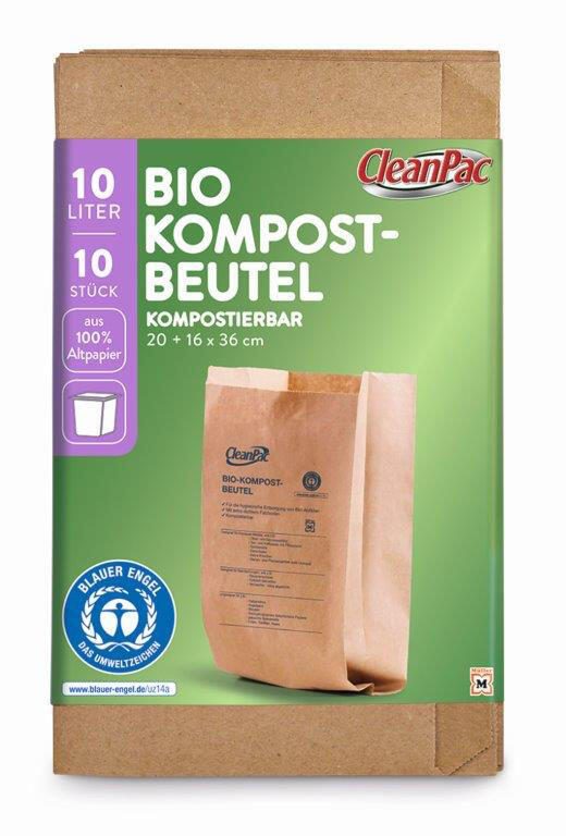 CleanPac Biomüllbeutel 10,0 l braun