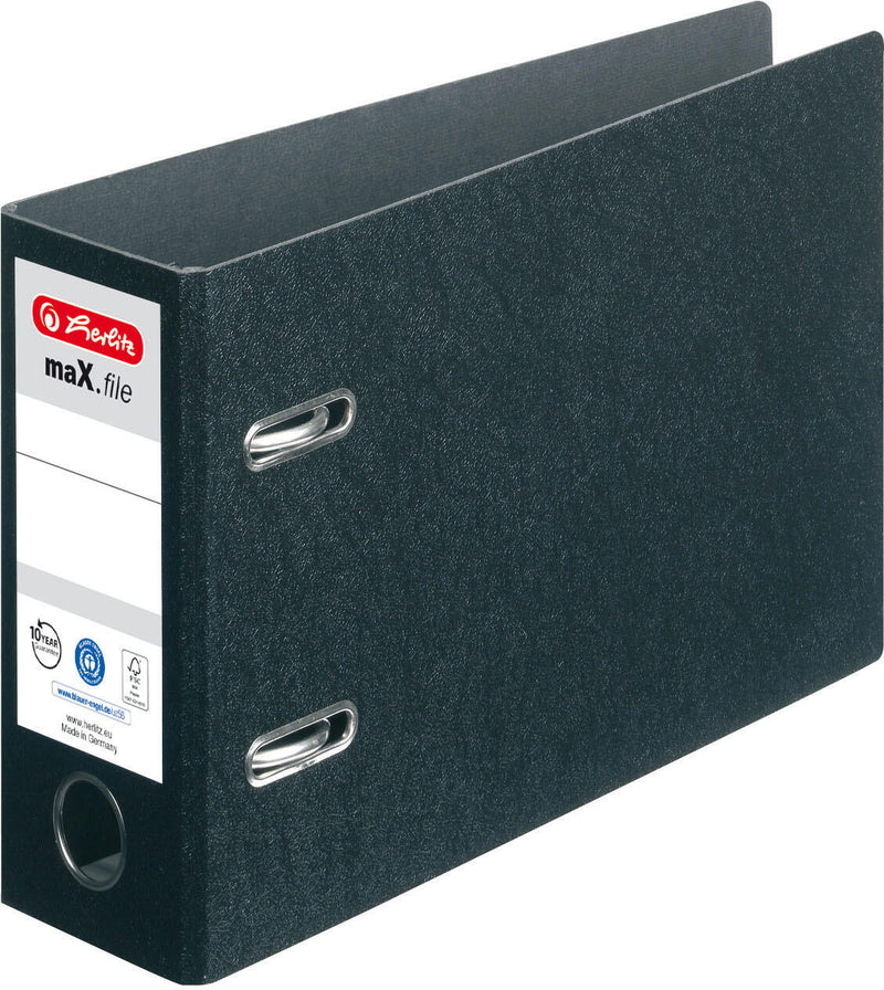 herlitz Ordner Rückenbreite 7.5 cm DIN A5 quer Karton schwarz
