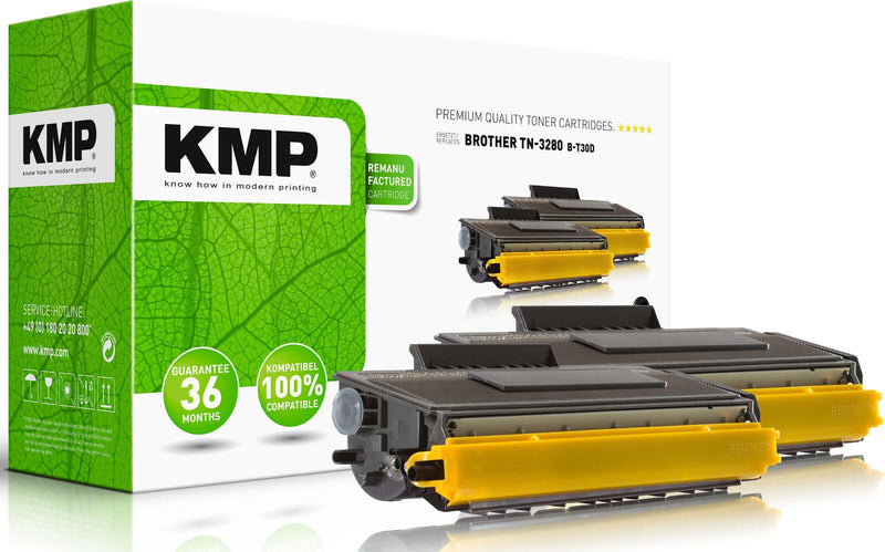 KMP Toner B-T30D schwarz kompatibel zu brother TN-3280, 2er-Set