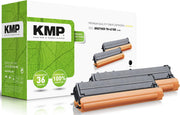 KMP Toner B-T98D schwarz kompatibel zu brother TN-421BK, 2er-Set