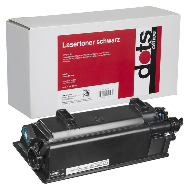 dots Toner kompatibel zu KYOCERA TK-3160 schwarz