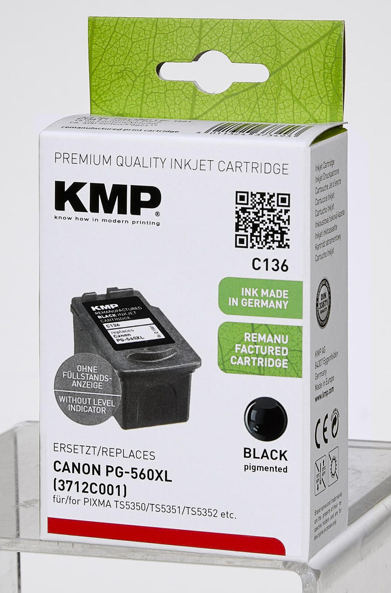 KMP Druckerpatrone C136 schwarz kompatibel zu Canon PG-560XL
