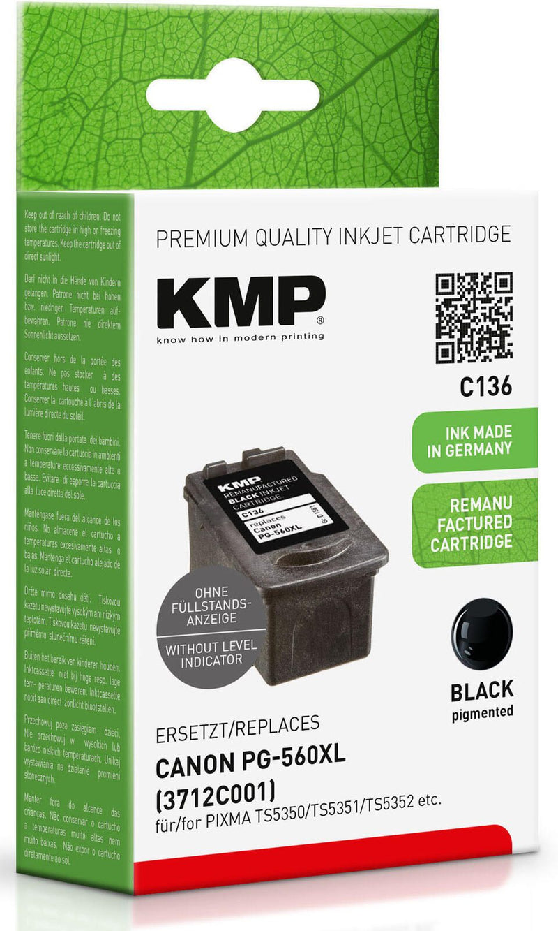 KMP Druckerpatrone C136 schwarz kompatibel zu Canon PG-560XL