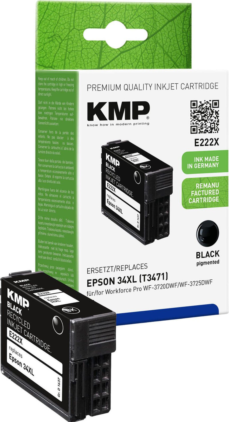 KMP Druckerpatrone E222X schwarz kompatibel zu EPSON 34XL (T3471)