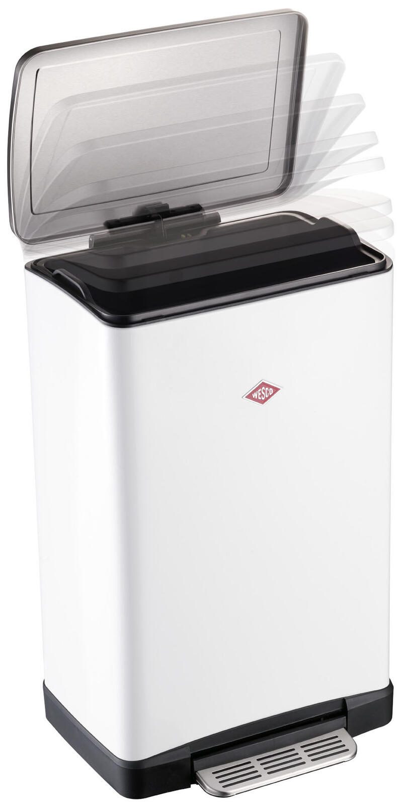 WESCO Mülleimer 40,0 l weiß, matt