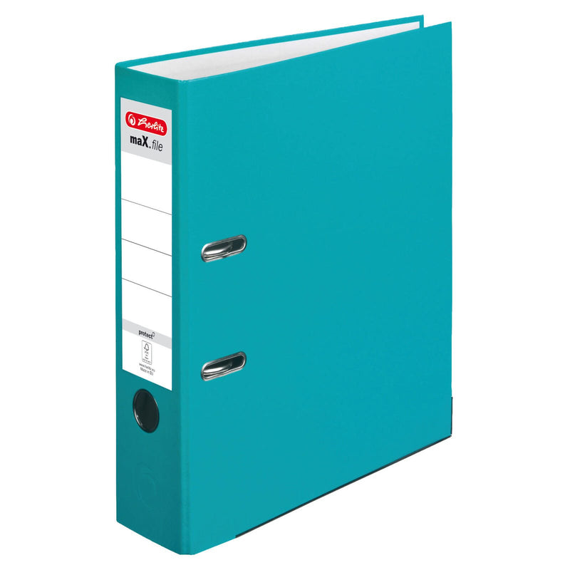 herlitz Ordner Rückenbreite 8 cm DIN A4 Kunststoff türkis