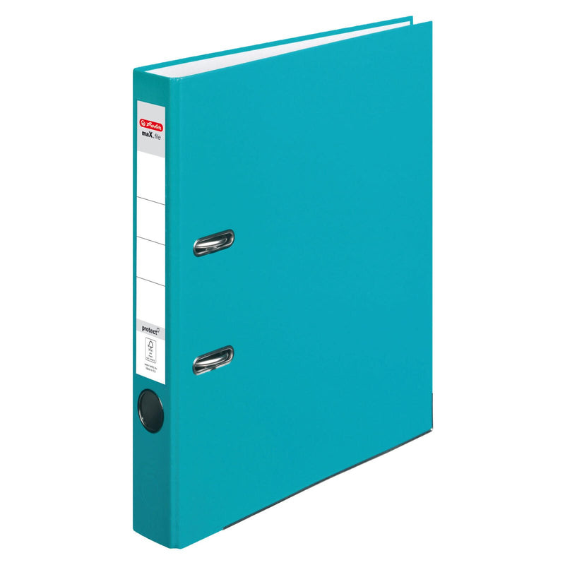 herlitz Ordner Rückenbreite 5 cm DIN A4 Kunststoff türkis