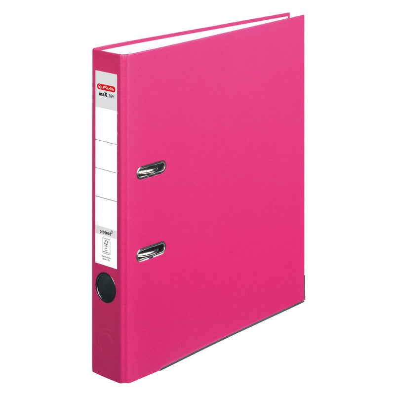 herlitz Ordner Rückenbreite 5 cm DIN A4 Kunststoff pink
