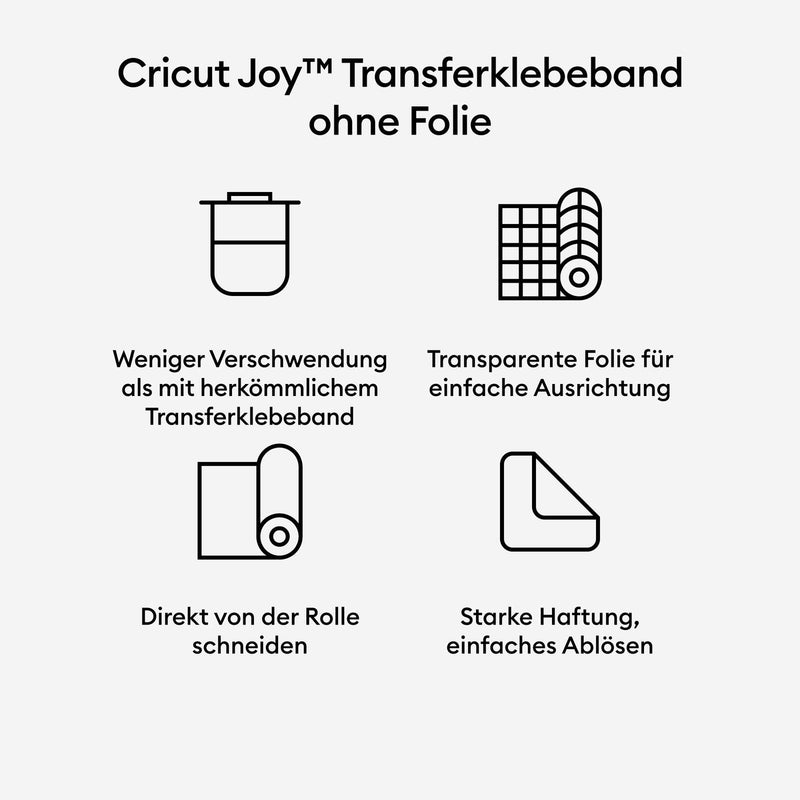 Cricut Transferklebeband ohne Trägerfolie für Vinylfolien 13.9 cm x 3.04 m