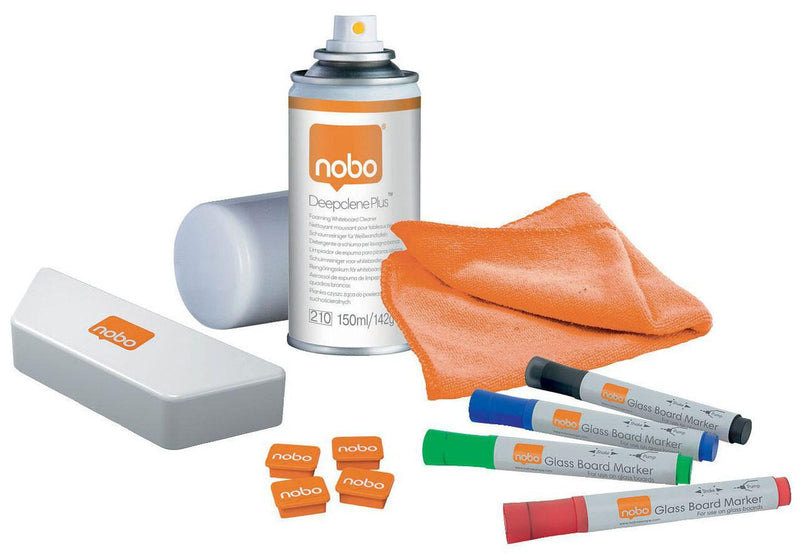 nobo Glas-Magnettafel Zubehör-Set 11 Teile