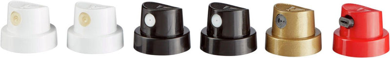 edding Sprühköpfe-Set weiß, schwarz, rot, gold