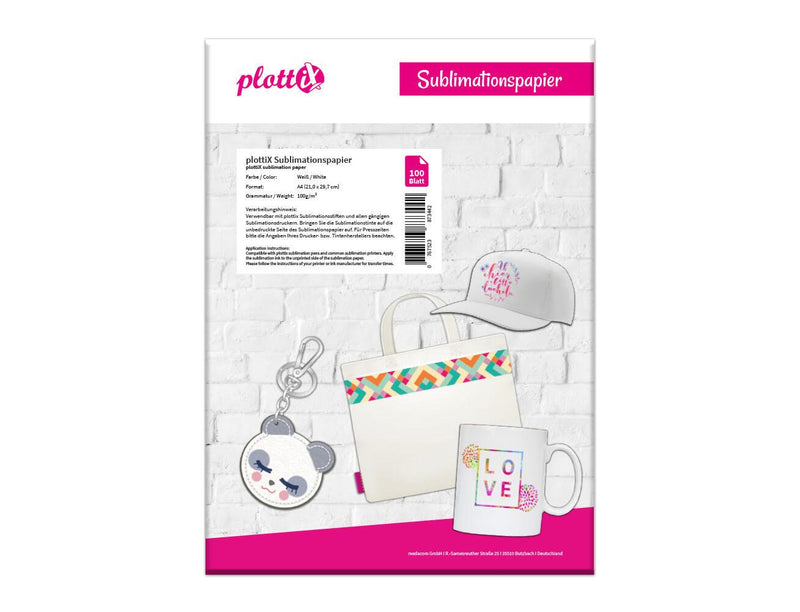 plottiX Sublimationspapier weiß