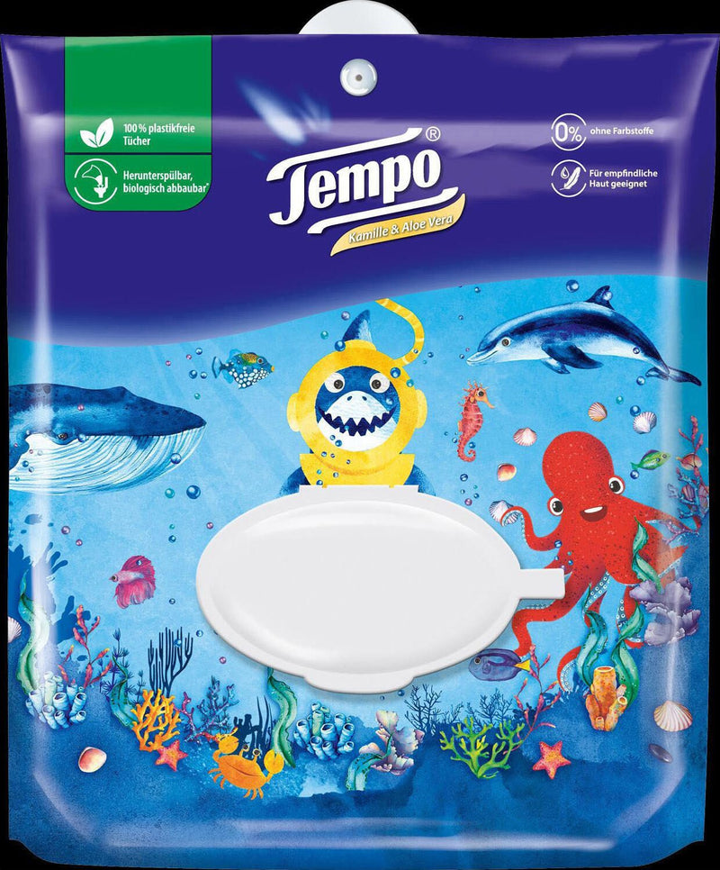 Tempo Feuchtes Toilettenpapier Kamille und Aloe Vera 1-lagig