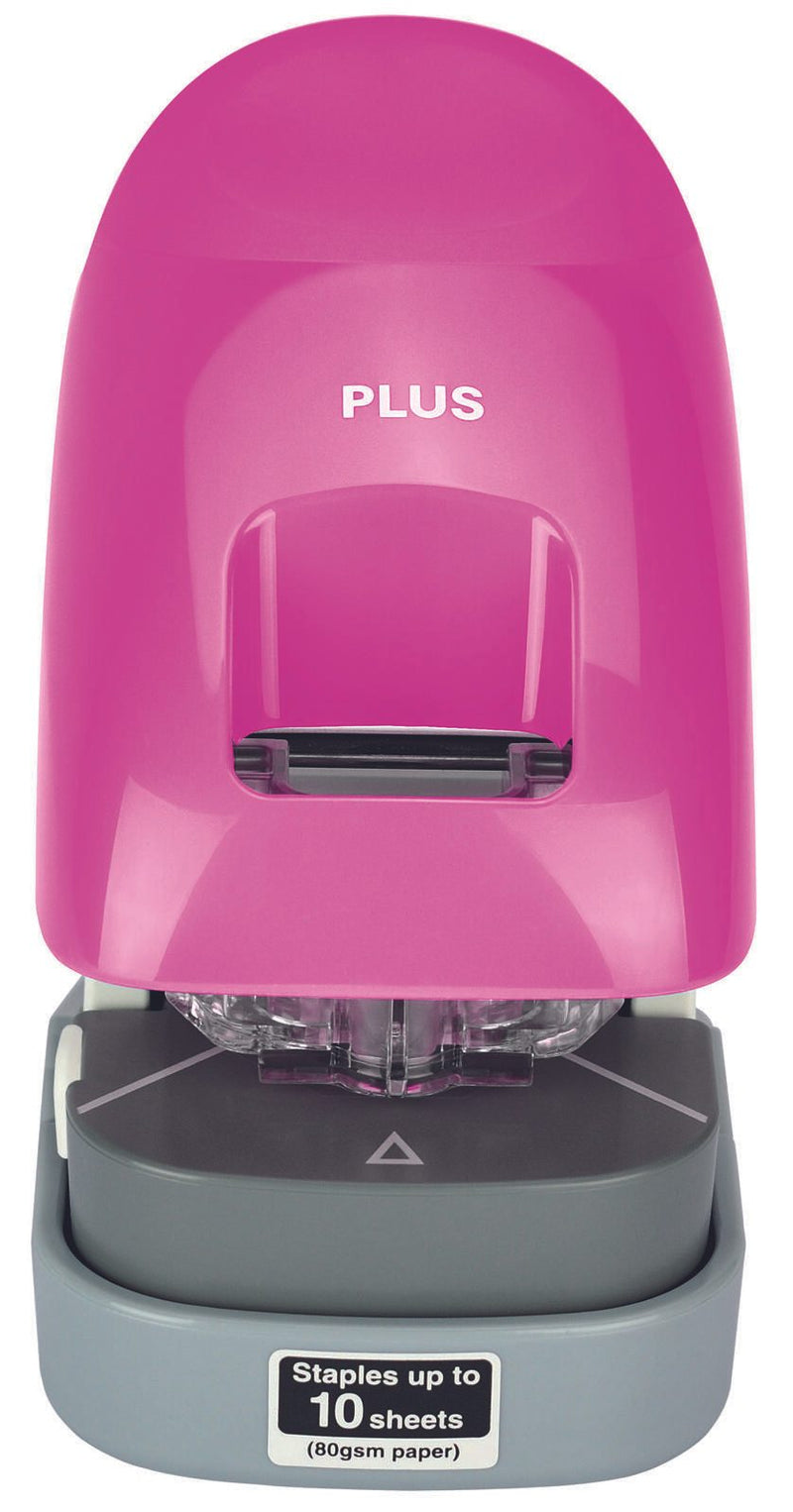 PLUS JAPAN Klammerloses Heftgerät pink