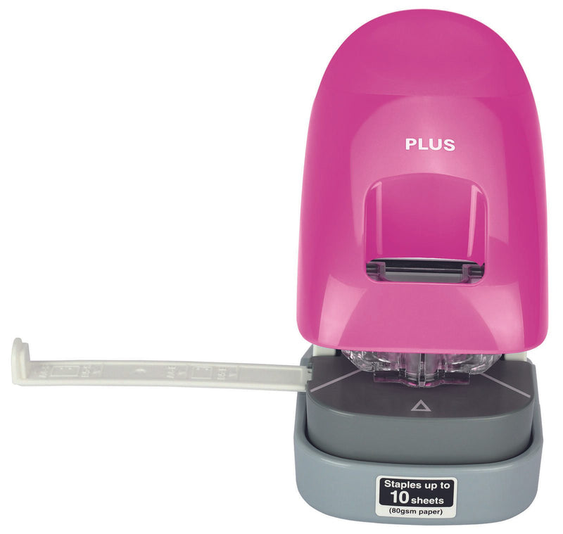 PLUS JAPAN Klammerloses Heftgerät pink