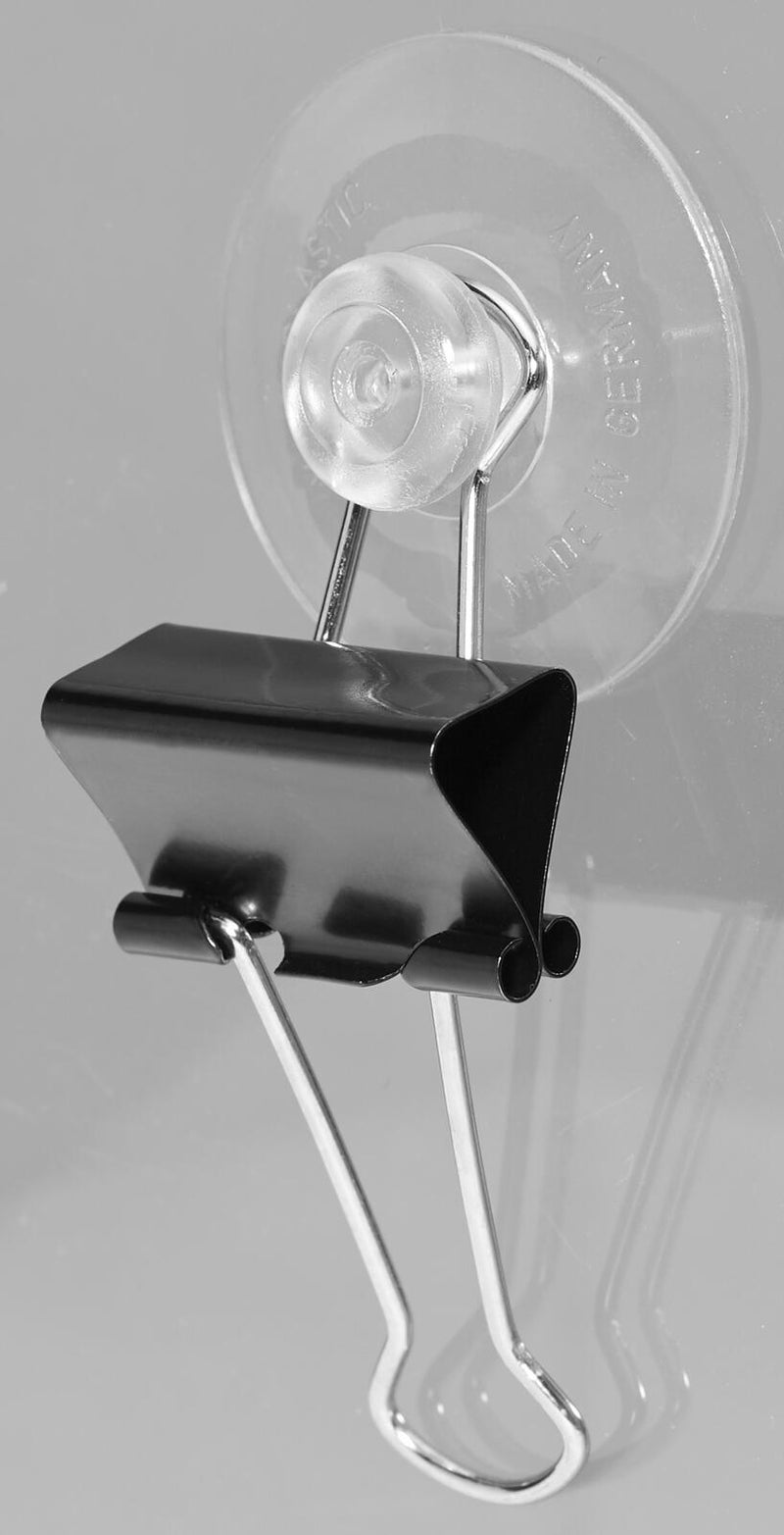 Gowi Saugnäpfe mit Foldbackklammer schwarz 2.5 cm