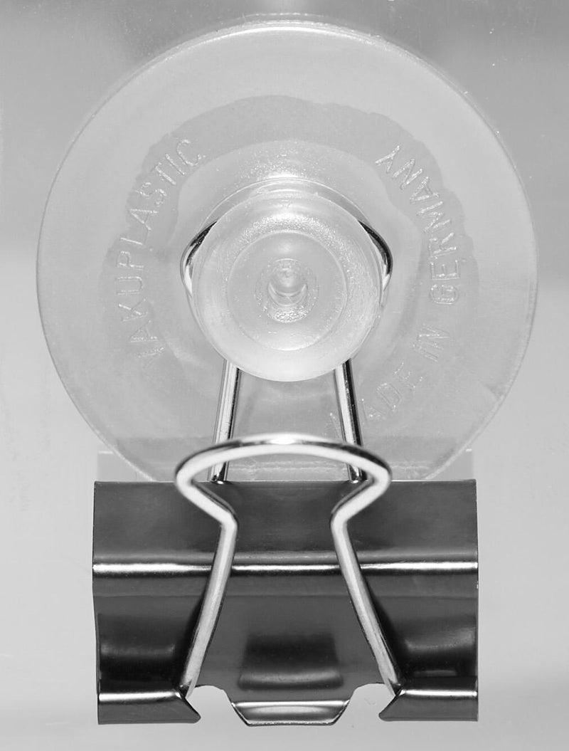 Gowi Saugnäpfe mit Foldbackklammer schwarz 2.5 cm