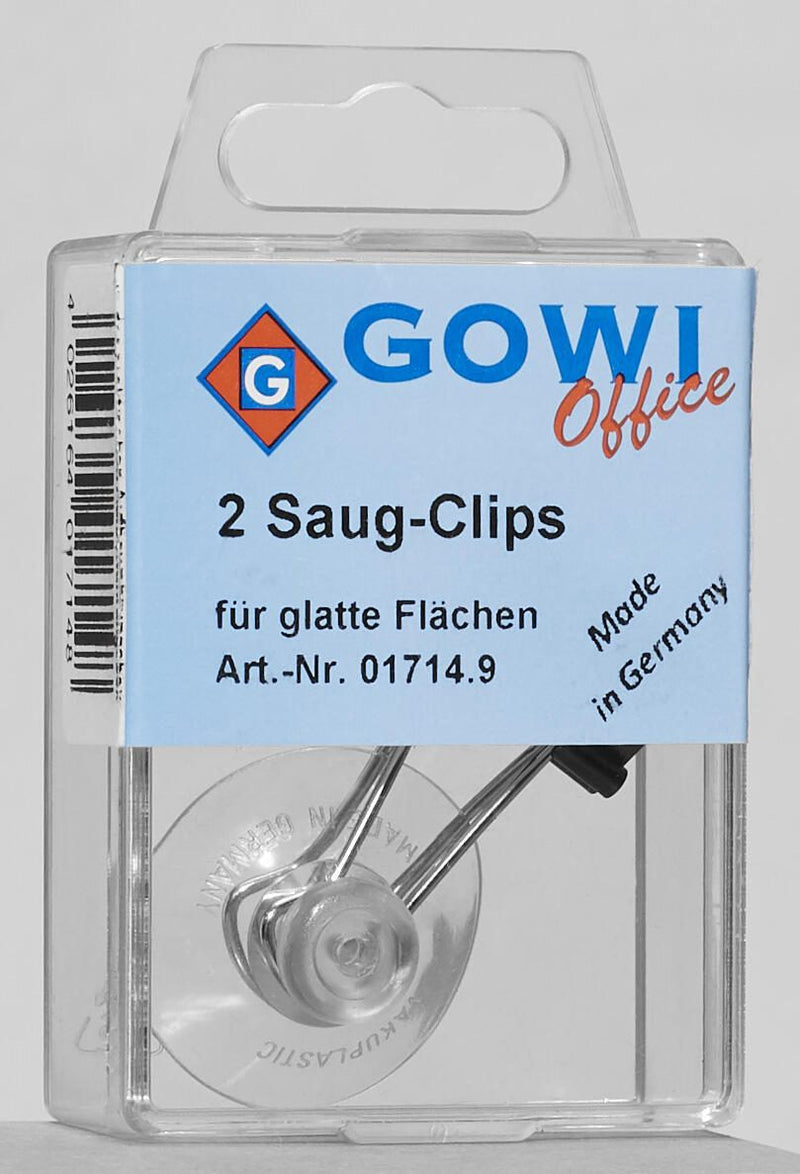 Gowi Saugnäpfe mit Foldbackklammer schwarz 2.5 cm