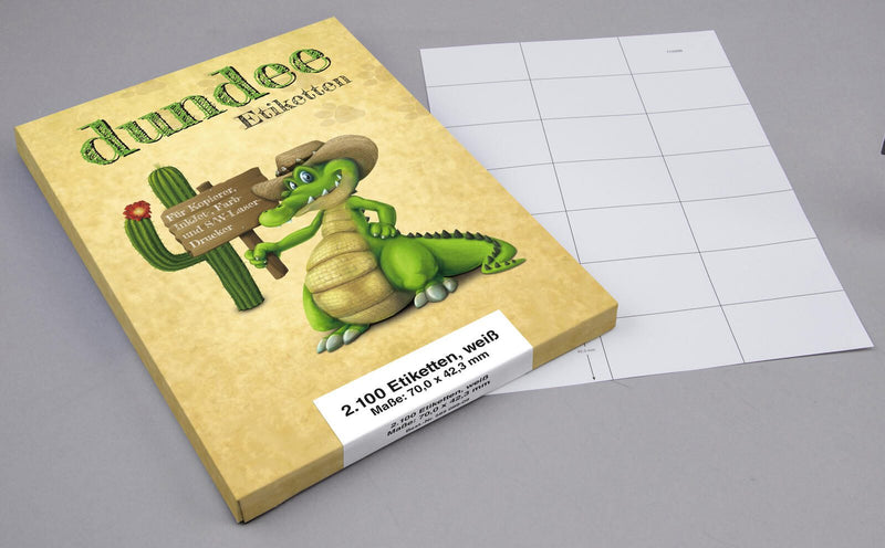 dundee Etiketten D585099 weiß 70,0 x 42,3 mm