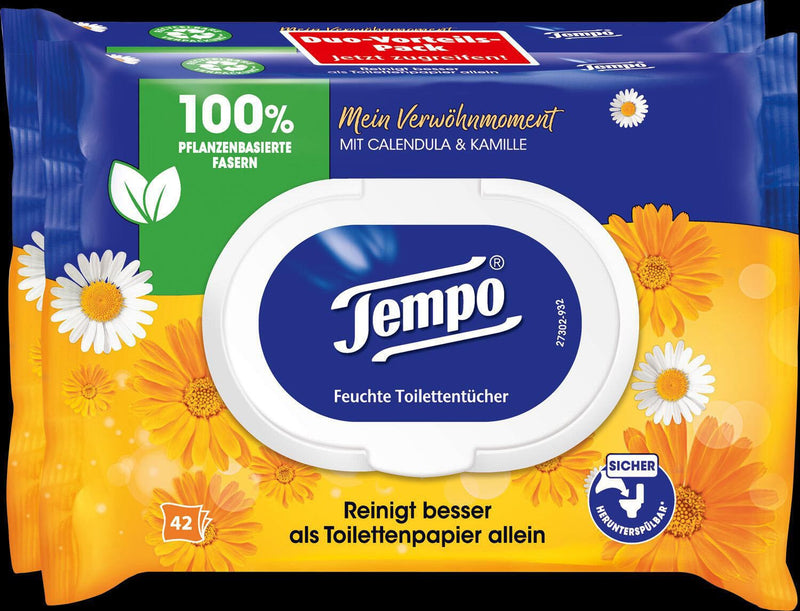 Tempo Feuchtes Toilettenpapier Calendula und Kamille 1-lagig