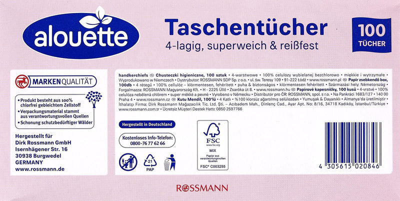 alouette Taschentücherbox 4-lagig
