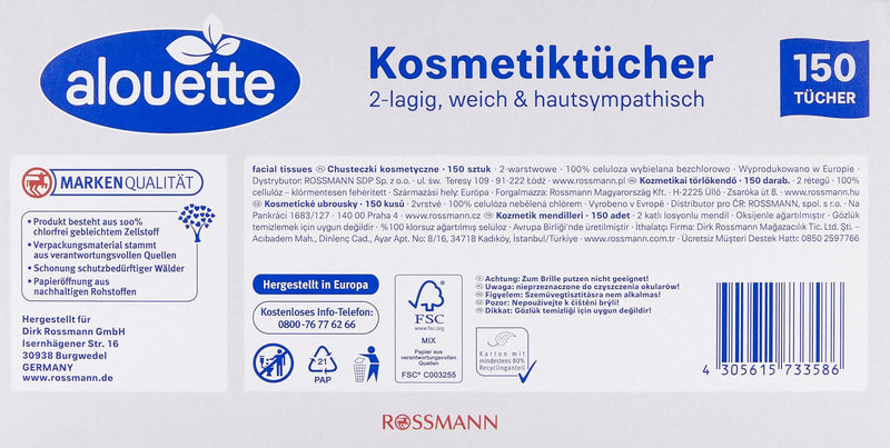 alouette Kosmetiktücherbox 2-lagig