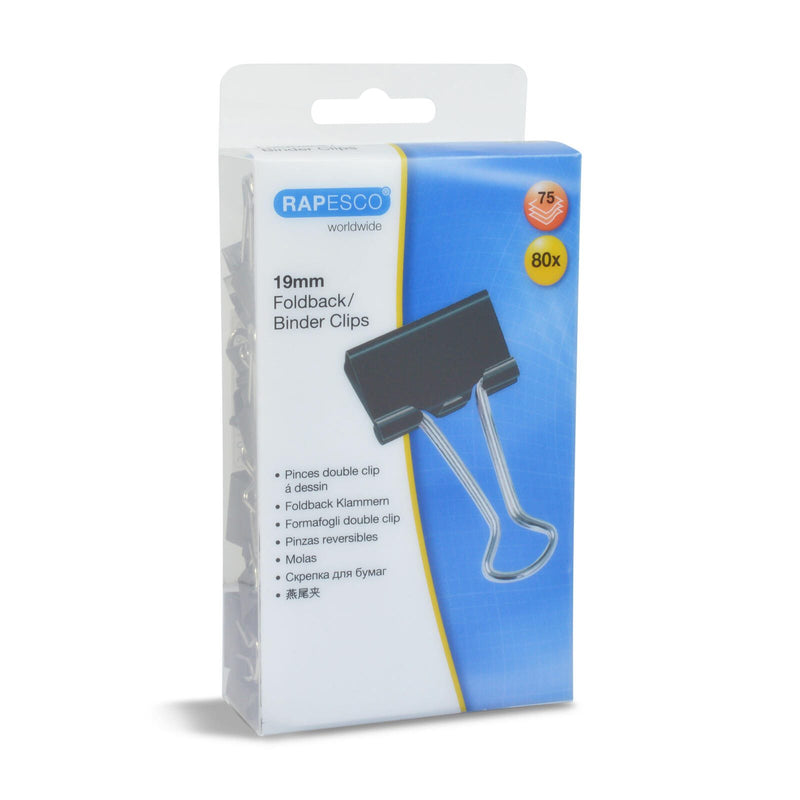 RAPESCO® Foldbackklammern schwarz 1.9 cm