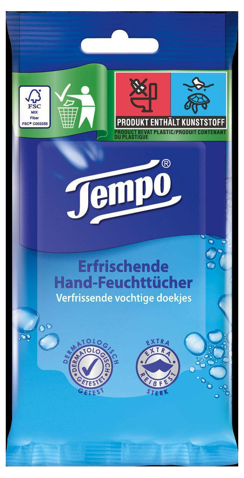 Tempo Handreinigungstücher Erfrischend 1-lagig