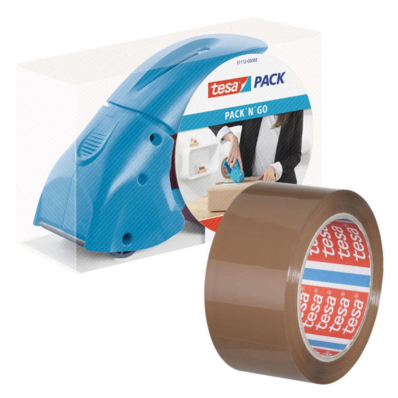 tesa Packbandabroller blau