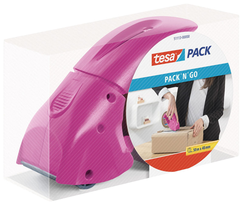 tesa Packbandabroller pink