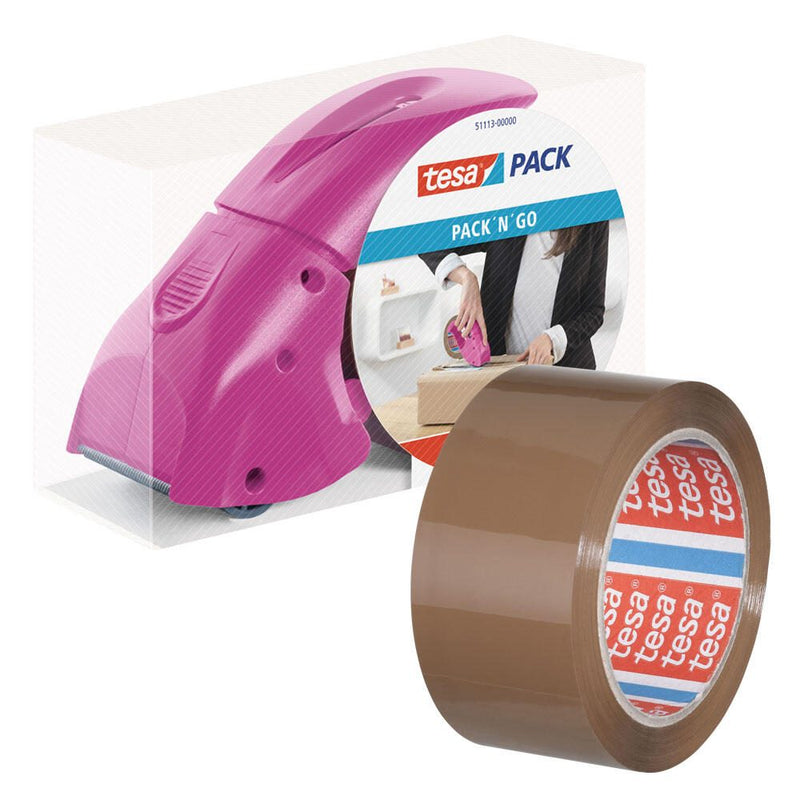 tesa Packbandabroller pink