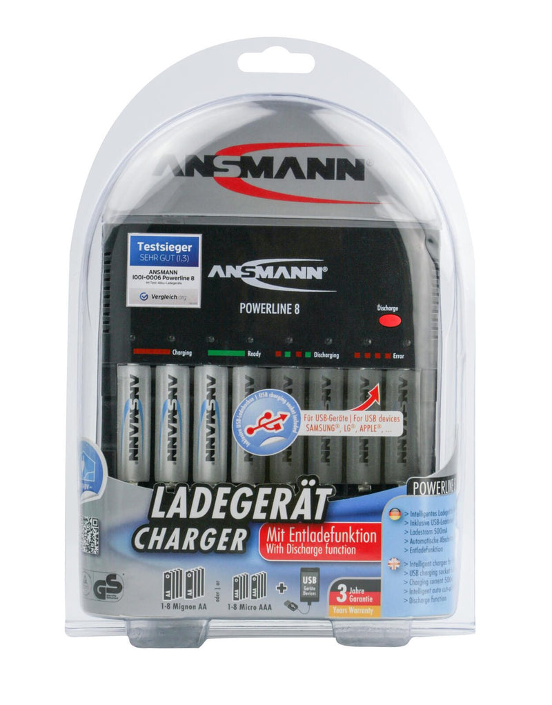 ANSMANN Akku-Ladegerät Powerline 8