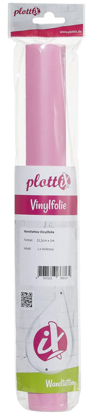 plottiX Wandtattoo-Folie 31.5 cm x 1 m hellrosa