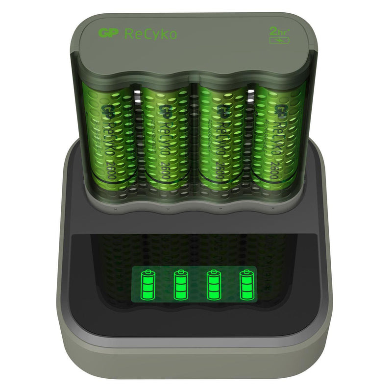 GP USB-Akku-Ladegerät inkl. Akkus Docking Station 4x AA